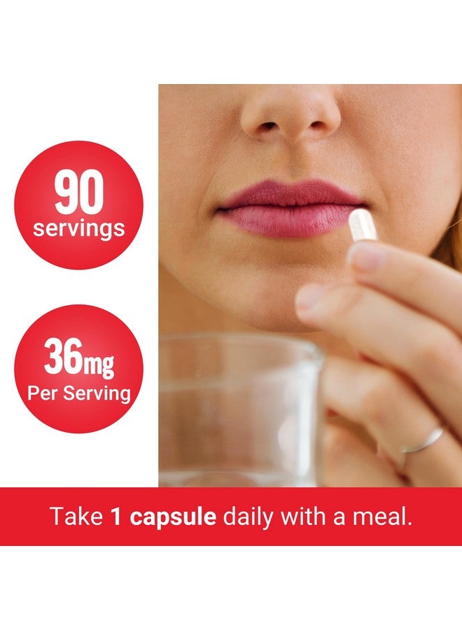 Force Factor فورس فاكتور، مكمل الحديد للنساء والرجال، غير مسبب للإمساك، لطيف على المعدة، حديد بيزغليسينات 36 ملغ، 90 كبسولة نباتية - Image 4