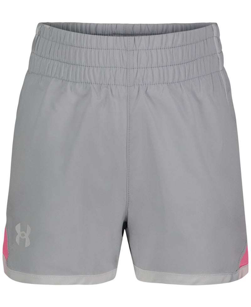 Under Armour UA Fly by Short, Halo Gray/Pink, 2T