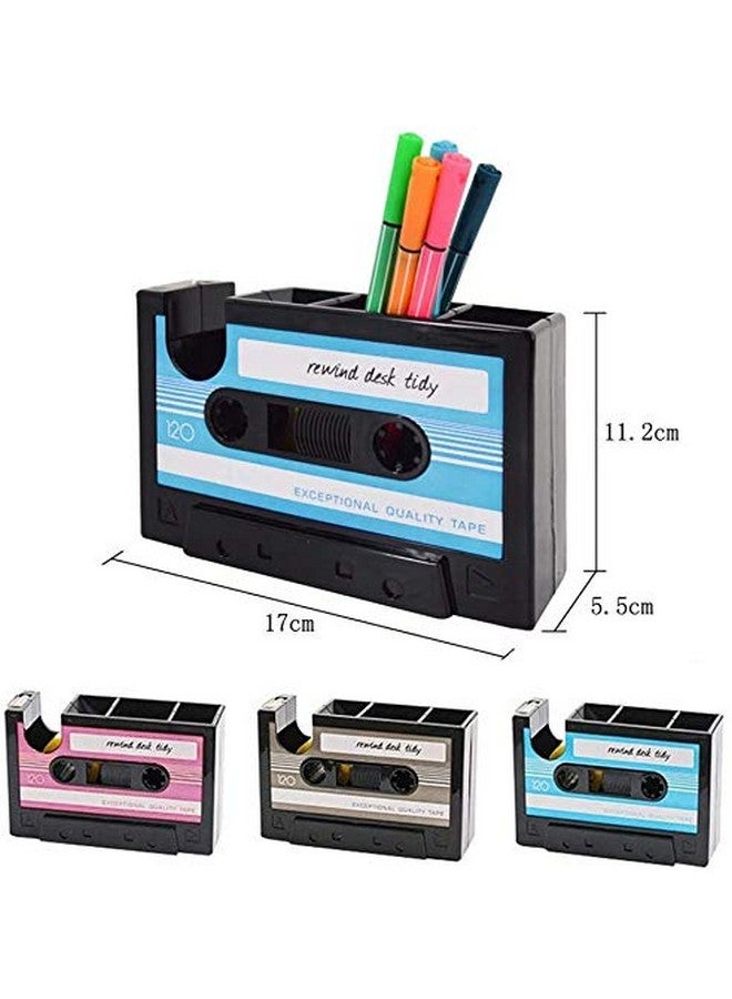 Milcraft Cassette Tape Dispenser Pen Holder Vase Pencil Pot Stationery Desk Tidy Container Office Stationery Supplier Gift (Red) - Image 5