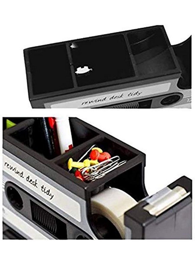 Milcraft Cassette Tape Dispenser Pen Holder Vase Pencil Pot Stationery Desk Tidy Container Office Stationery Supplier Gift (Red) - Image 3