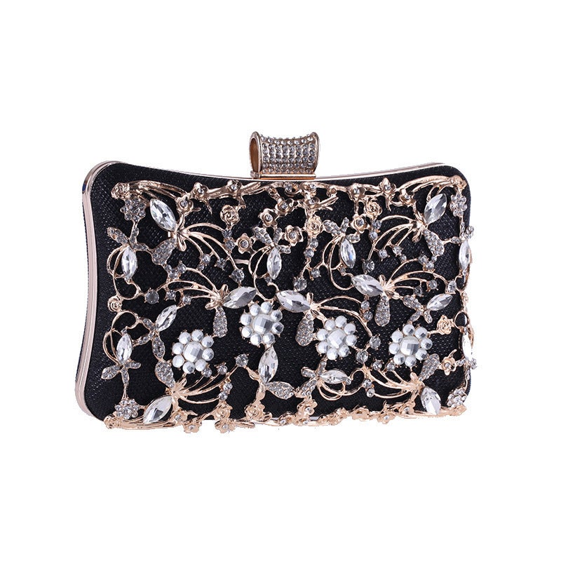 Supply Bag Pu Handbag Women'S Banquet Bag Hollow Diamond Evening Bag Red Carpet Clutch Bag 6888-05 - Image 1