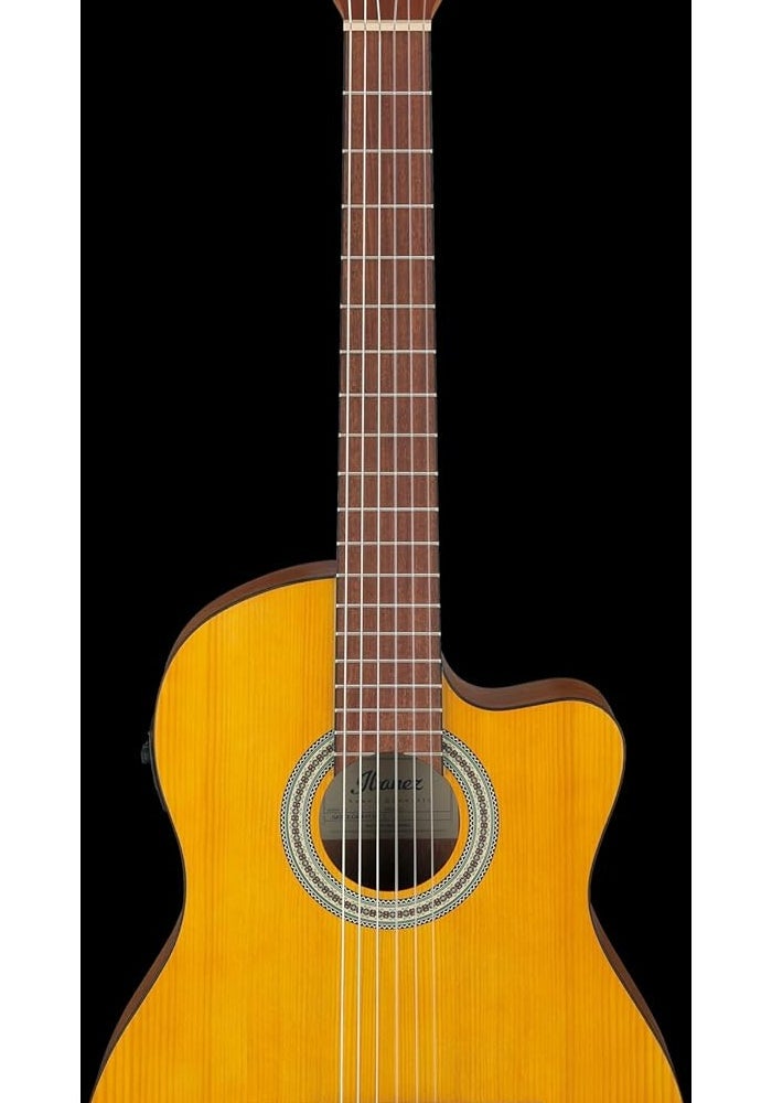 Ibanez غيتار أكوستيك-كهربائي من إيبانيز GA3ECE بخيوط نايلون - لون كهرماني مفتوح - Image 2