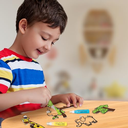 Imagimake Window Art Jungle Suncatcher Kit | Animal Toys | Girls Toys Age 6-8 | Arts and Crafts for Kids Ages 8-12 | Creative Fun Craft Kit for Ages 5-7-9 | Girls & Boys Christmas Gifts Age 8-10-12 - Image 5