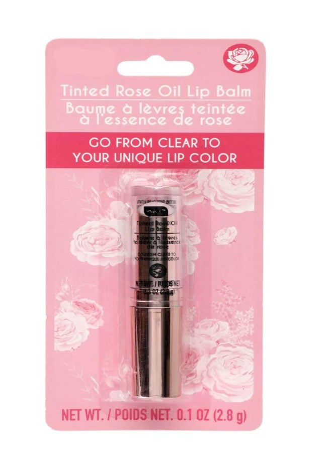 Rose Oil Tinted Lip Balm, Clear to Natural Color Changing Formula, 0.1 oz