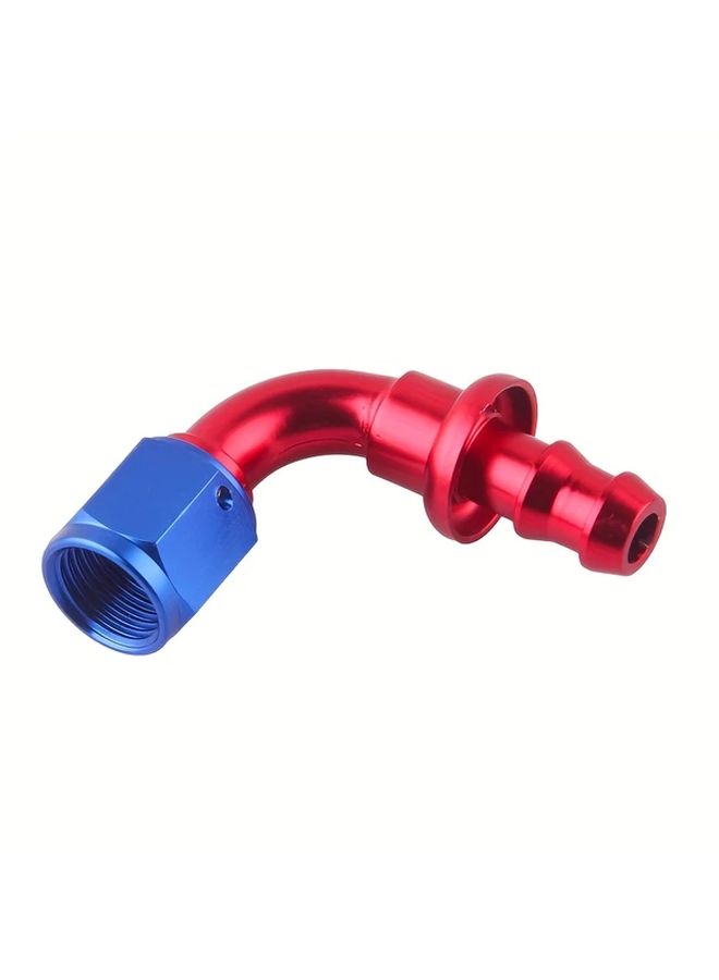 AN4 90 Degree Female Swivel To Push Lock Barb Hose End Adaptor Kit Aluminum Alloy - Image 4