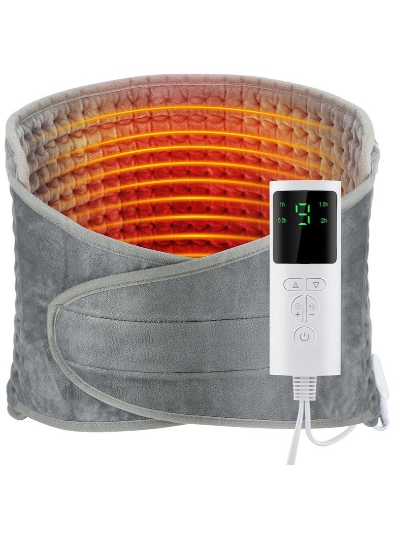 حزام تسخين كهربائي للخصر مع وحدة تحكم LCD، وسادة تسخين كهربائية لتخفيف آلام الدورة الشهرية، تخفيف آلام الظهر والتقلصات - Image 1