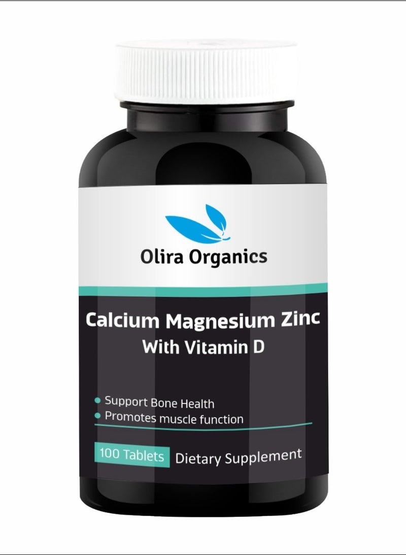 أوليرا أورجانيكس الكالسيوم والمغنيسيوم والزنك مع فيتامين د 100 قرص - Image 1