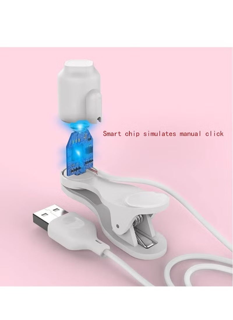 Generic - Auto-clicker Device for Mobile Phone and Tablet Computer Screen Simulated Finger Clicking USB Simulator Gaming Shopping Giving a Like in Tiktok Lightning Deal Live Broadcasts White - Image 1