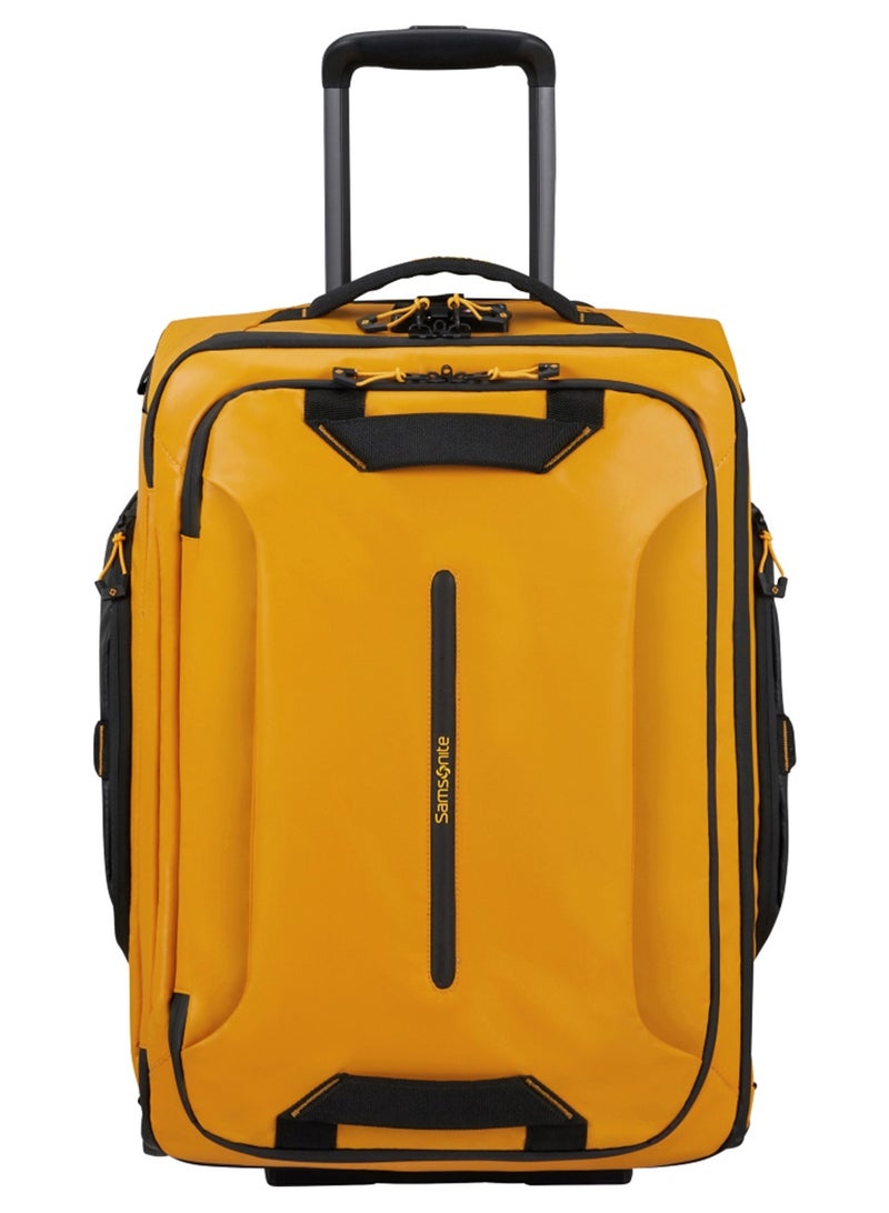 Samsonite Paradiver Wheeled Duffle Bag 55 cm / 20 inch, Yellow|Reflective Pattern|TSA Lock|ID Tag|Spacious Interior|Water Repellent Material|Recyclex Material Technology - 5 Years International Warranty - Image 4