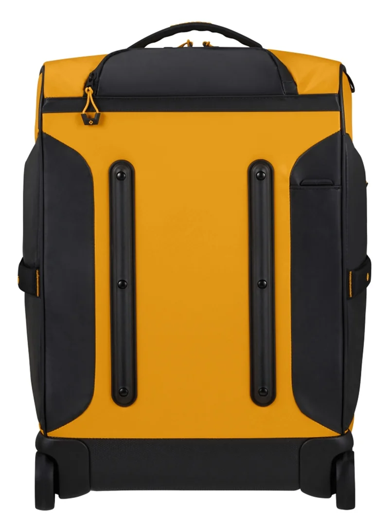 Samsonite Paradiver Wheeled Duffle Bag 55 cm / 20 inch, Yellow|Reflective Pattern|TSA Lock|ID Tag|Spacious Interior|Water Repellent Material|Recyclex Material Technology - 5 Years International Warranty