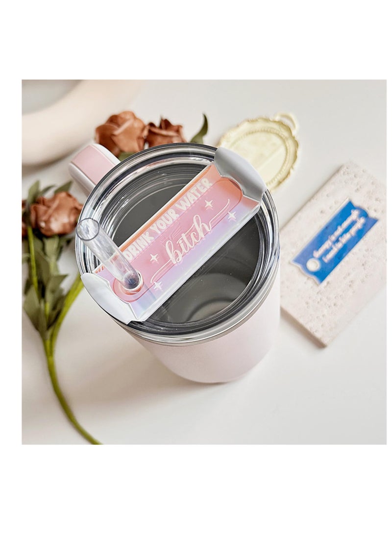 Custom Colorful Acrylic Name Tags for 40 Oz Tumblers Set of 3 Personalized Tumbler Name Plates for Stanley Cup