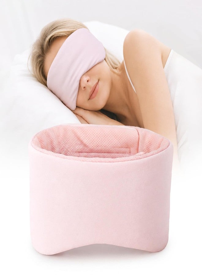 Gizmolet Sleep Mask for Women Men, Reversible Eye Mask Sleeping with Cozy & Cooling Sides, Adjustable Velcro Band, Blackout Face-Hugging Padded Eye Cover for Sleeping Travel Office, Pink - Image 1