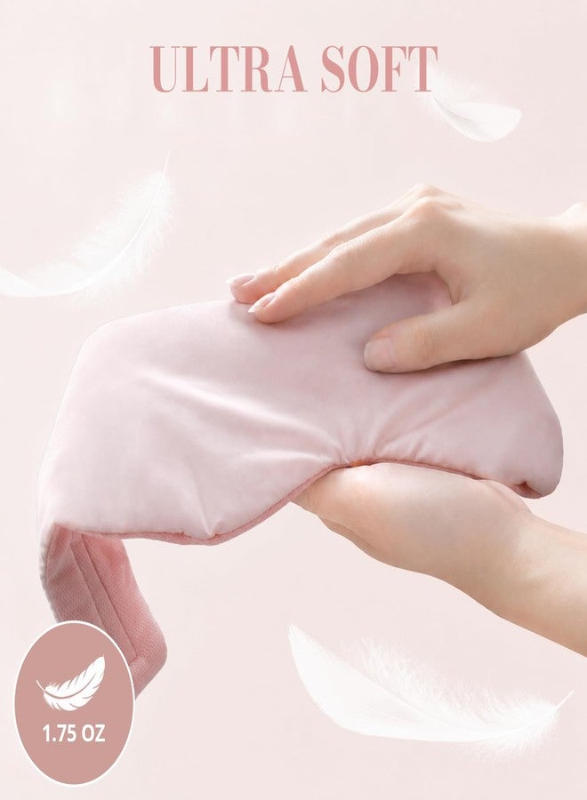 Gizmolet Sleep Mask for Women Men, Reversible Eye Mask Sleeping with Cozy & Cooling Sides, Adjustable Velcro Band, Blackout Face-Hugging Padded Eye Cover for Sleeping Travel Office, Pink - Image 4