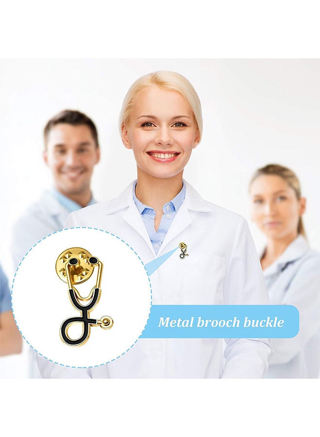 دبابيس بروش في سماعة الطبيب ، دبوس طية طية ممرضة ممرضة الطبيب ، وهو مناسب لطلاب الطب ، حقائب ملابس النساء الرجال كهدية 10 قطع - Image 5