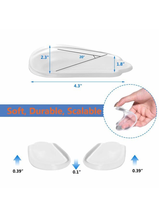 JUMPOW Medial & Lateral Heel Wedge Silicone Insoles, Supination & Pronation Corrective Heel Insoles, Gel Adhesive Shoe Inserts for Foot Alignment, Knock Knee Pain, Bow Legs, O/X Type Leg - Image 3