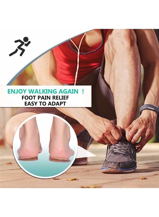 JUMPOW Medial & Lateral Heel Wedge Silicone Insoles, Supination & Pronation Corrective Heel Insoles, Gel Adhesive Shoe Inserts for Foot Alignment, Knock Knee Pain, Bow Legs, O/X Type Leg - Image 5
