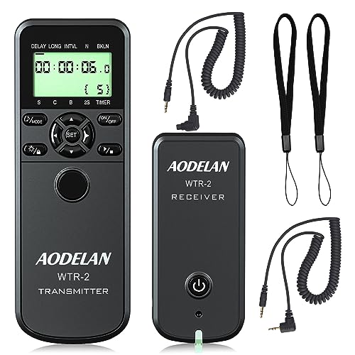 AODELAN Camera Wireless Shutter Release Timer Remote Control for Canon EOS R, ROS RP, EOS RA, R6, R5, 80D, 77D, 70D, 250D, 90D, 10D, T7, T6i, T6s, T5i, T4i, T3i, PowerShot SX70H, RS-60 & TC-80N - Image 1