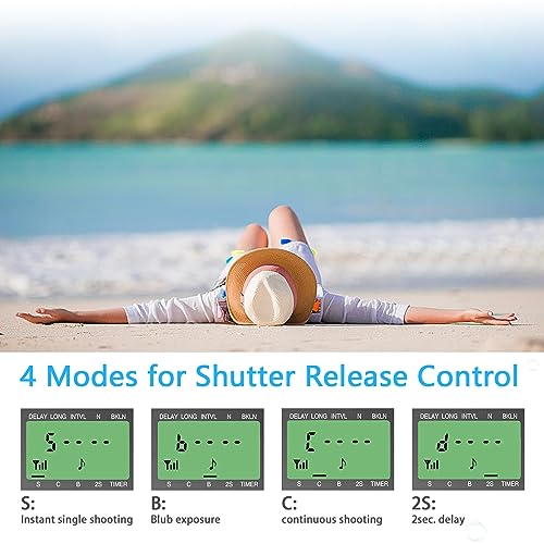 AODELAN Camera Wireless Shutter Release Timer Remote Control for Canon EOS R, ROS RP, EOS RA, R6, R5, 80D, 77D, 70D, 250D, 90D, 10D, T7, T6i, T6s, T5i, T4i, T3i, PowerShot SX70H, RS-60 & TC-80N - Image 3