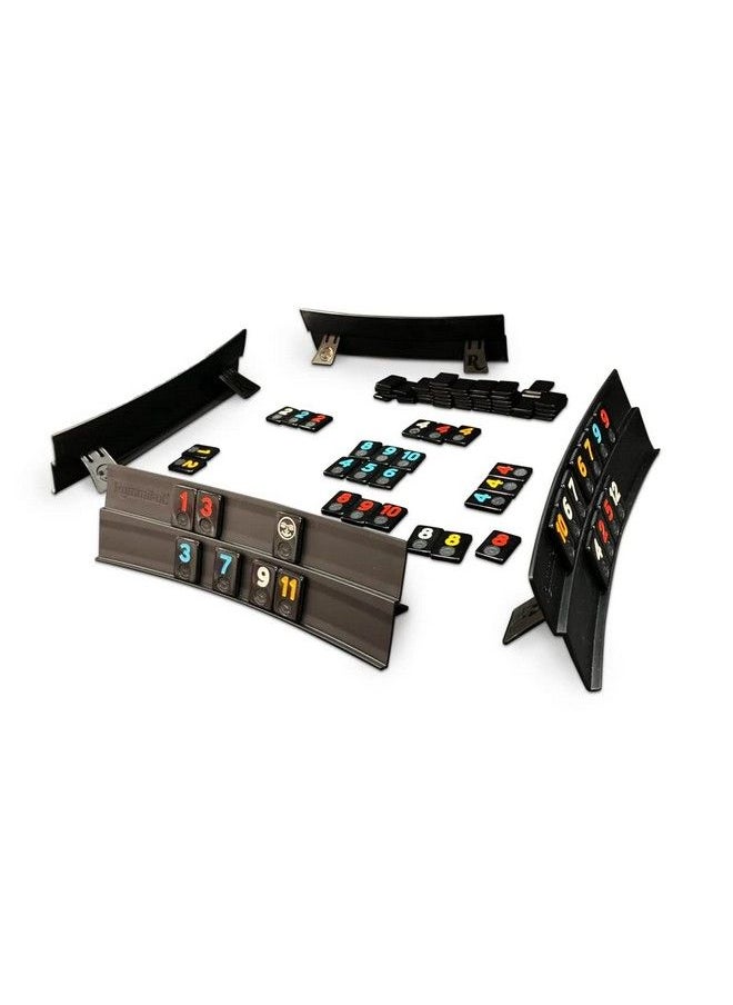 Rummikub Onyx Edition Sophisticated Set With Unique Black Rummikub Tiles And Vibrantly Colored Engraved Numbers By Pressman Multi Color