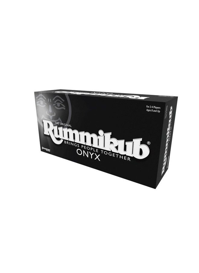 Rummikub Onyx Edition Sophisticated Set With Unique Black Rummikub Tiles And Vibrantly Colored Engraved Numbers By Pressman Multi Color