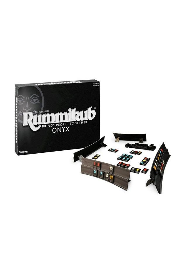 Rummikub Onyx Edition Sophisticated Set With Unique Black Rummikub Tiles And Vibrantly Colored Engraved Numbers By Pressman Multi Color