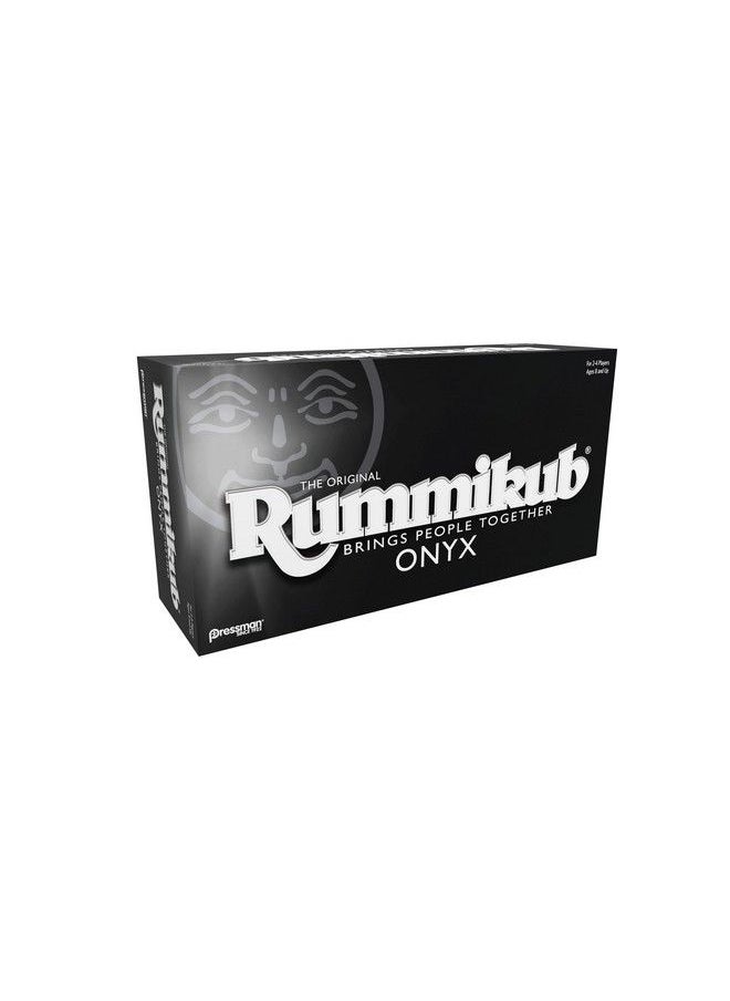 Rummikub Onyx Edition Sophisticated Set With Unique Black Rummikub Tiles And Vibrantly Colored Engraved Numbers By Pressman Multi Color