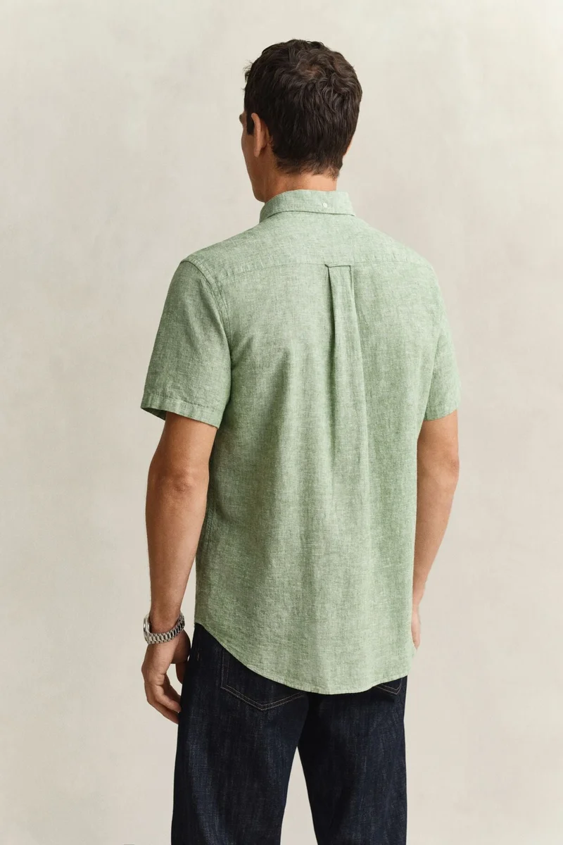 GANT  Regular Cotton Linen Short SleeveShirt for Men | Best Price UAE