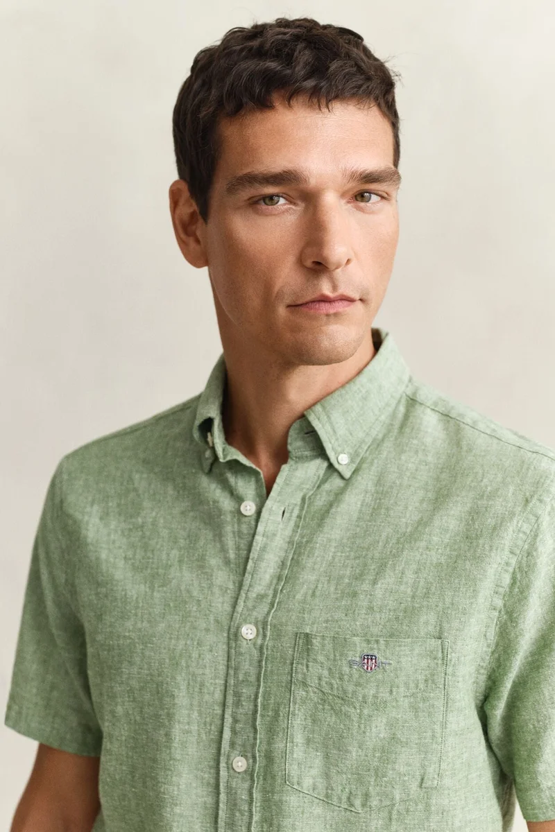 GANT Regular Cotton Linen Short SleeveShirt