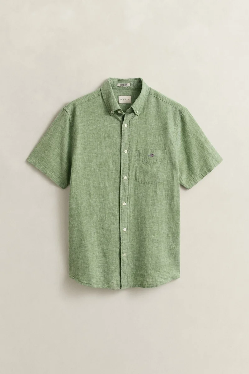 GANT  Regular Cotton Linen Short SleeveShirt for Men | Best Price UAE