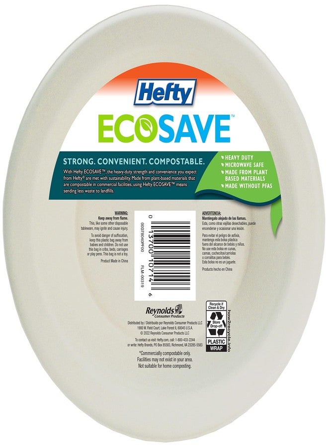 Hefty EcoSave Disposable Bowls, Made from Plant Based Materials, Heavy Duty & Microwave Safe Paper Bowls, 25 Disposable Bowls Per Pack, 16 oz Each (Pack - 6) - Image 3