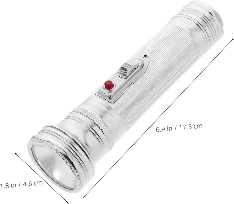 مصباح يدوي معدني قديم بأسلوب السبعينات بأبعاد 17.5 × 4.6 × 4.6 سم، مناسب لديكور المنزل ومستلزمات الحفلات. - Image 3