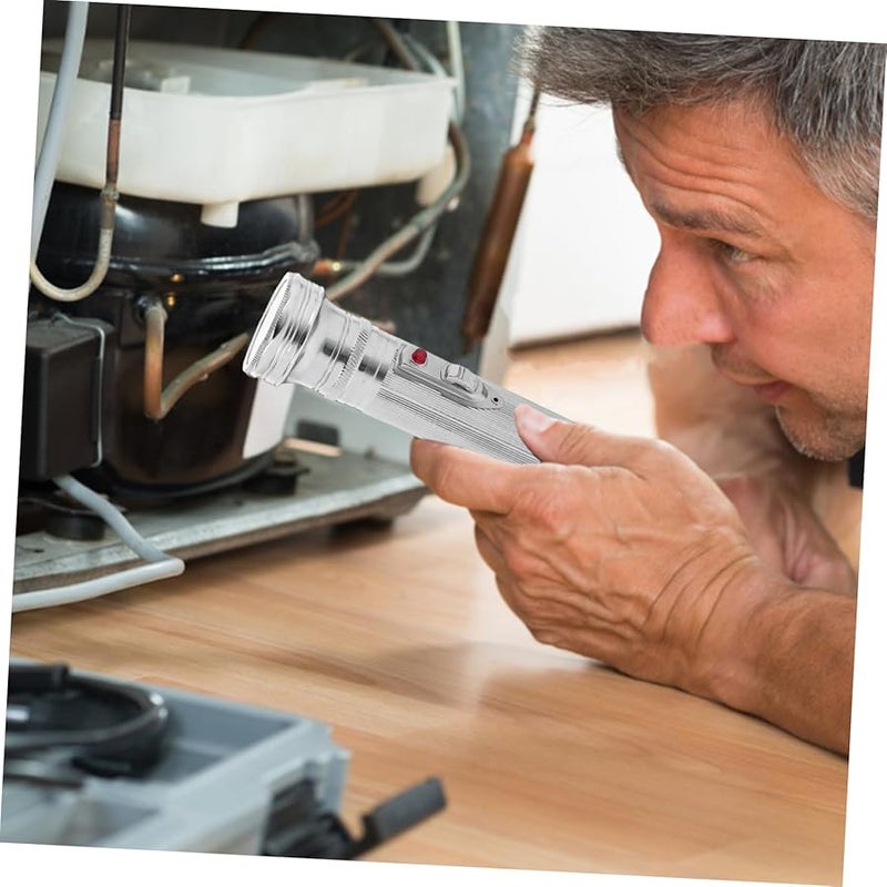 مصباح يدوي معدني قديم بأسلوب السبعينات بأبعاد 17.5 × 4.6 × 4.6 سم، مناسب لديكور المنزل ومستلزمات الحفلات. - Image 5