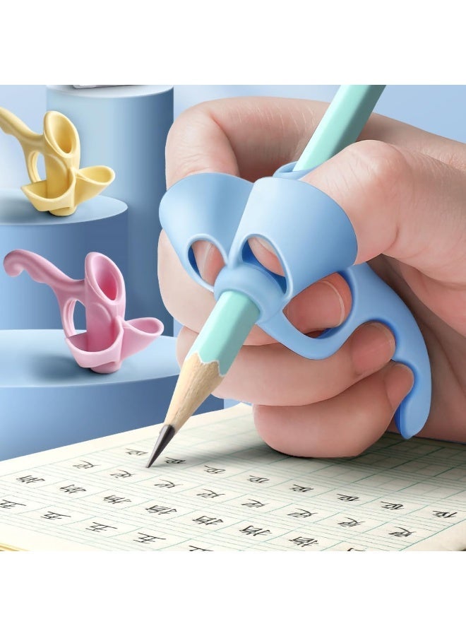 4 Pieces Pencil Grips Trainer for Both Left-Handed and Right-Handed, Kids Handwriting Aid Correction Tool for Preschool Homeschool Kindergarten Classroom - Image 3