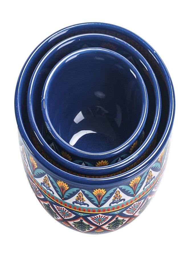 Bico Havana Ceramic Bowl with Air Tight Lid Set of 3(27oz, 18oz, 9oz each), Prep bowls, Food Storage Bowl for Salad, Snacks, Fruits, Microwave and Dishwasher Safe - Image 4