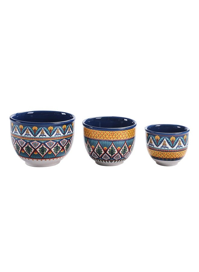 Bico Havana Ceramic Bowl with Air Tight Lid Set of 3(27oz, 18oz, 9oz each), Prep bowls, Food Storage Bowl for Salad, Snacks, Fruits, Microwave and Dishwasher Safe - Image 3