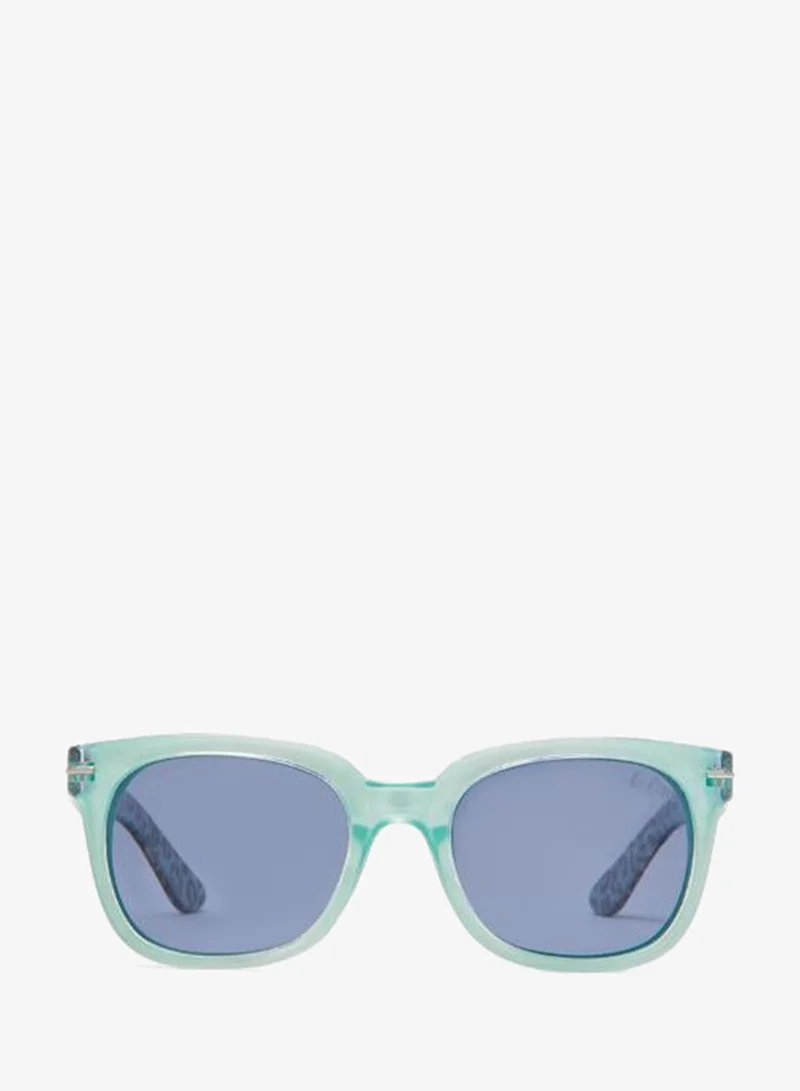 Lee Cooper Polarized Sunglasses Light Blue Frame Blue Mirror Lens 47mm  - LCK116C01
