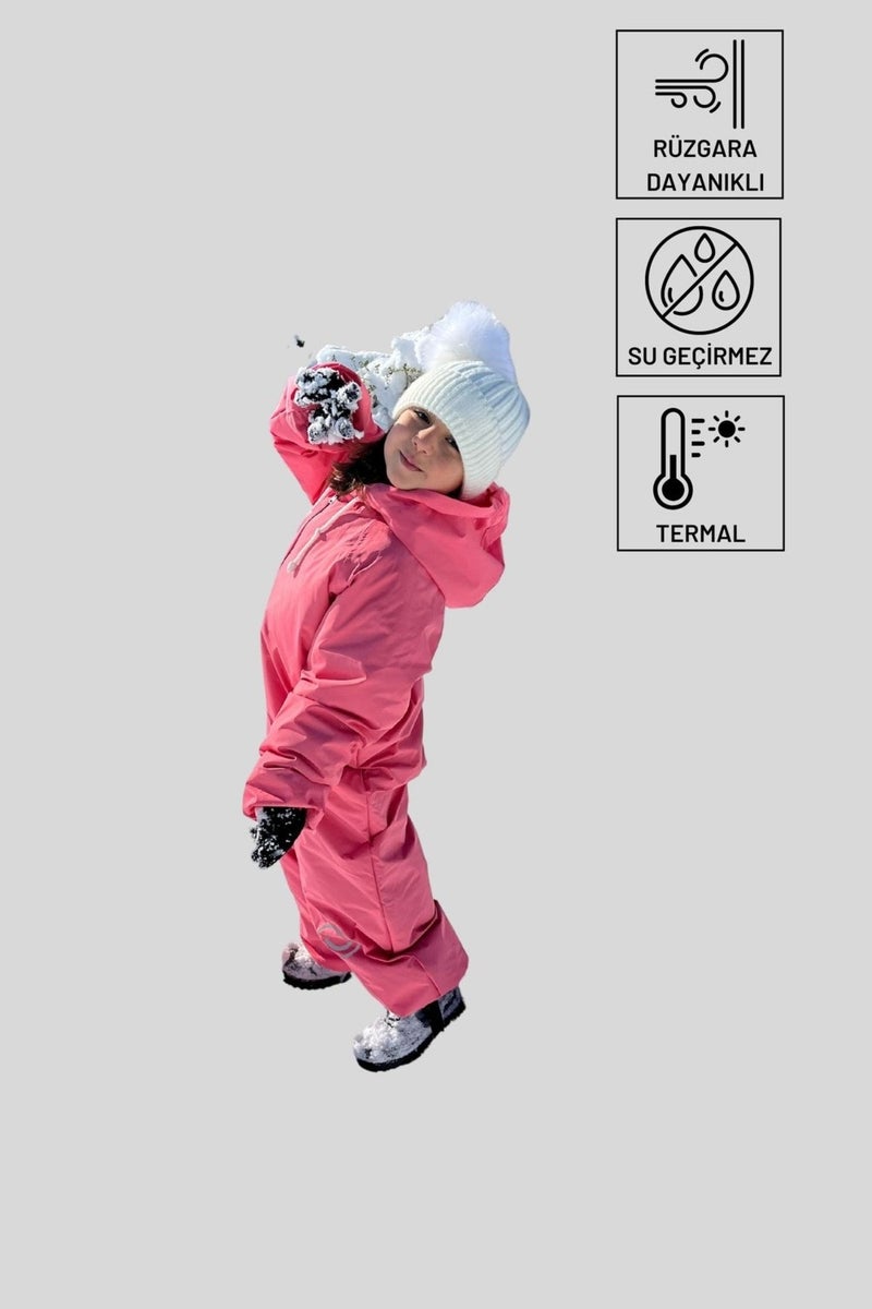 Belkızın Atölyesi Belkız's Workshop Pink Thermal Astronaut Jumpsuit  - Image 3