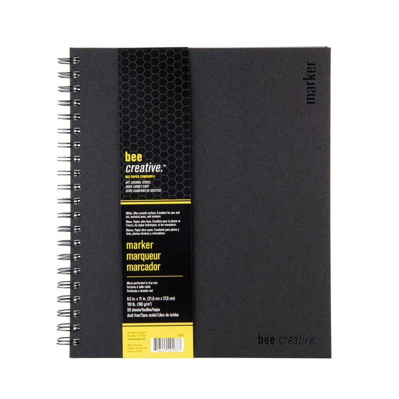 Bee Paper Company Bee Paper - 8.5"x 11" Bee Creative Marker Drawing Journal - Image 1