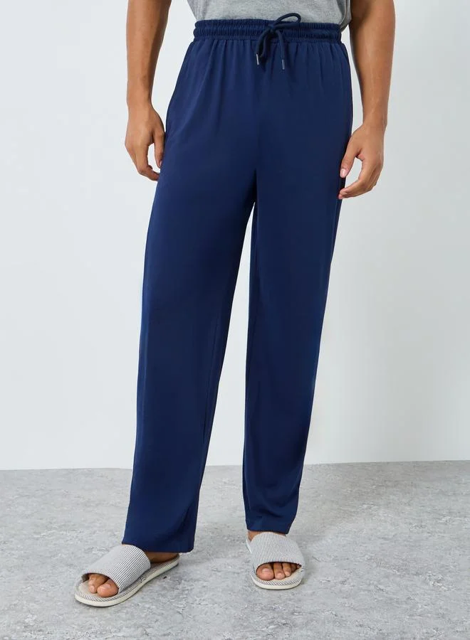 Styli  Men Grey Printed Raglan Sleeve T-Shirt and Pyjama Set for Men | Best Price UAE