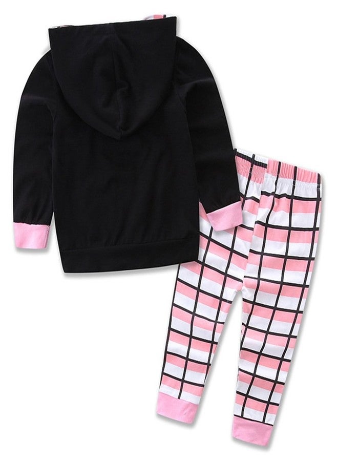 stylesilove Newborn Infant Toddler Baby Girl Happy Camper Long Sleeve Hoodie and Plaid Pants Casual Clothing Set 2-piece (70/3-6 Months) - Image 2
