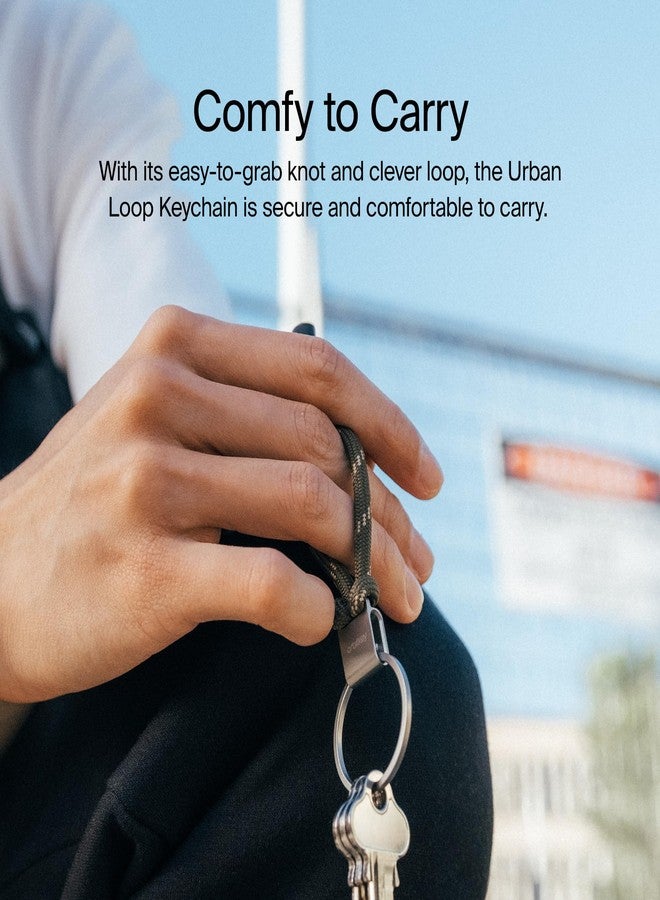 Orbitkey Urban Loop Keychain - Tangerine - Bright Paracord Wrist Lanyard with Stainless Steel Quick-Release Lock for Car Keys, Fobs & Everyday Carry - Image 4