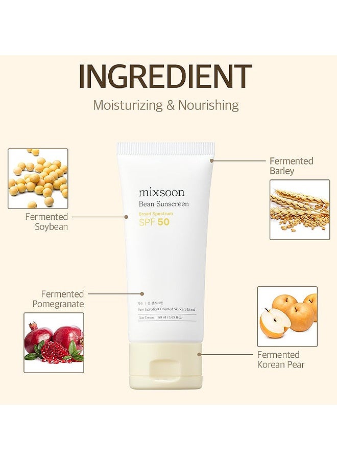 مكس سون كريم واقي الشمس من ميكسون بحجم 1.69 أونصة سائلة / 50 مل، SPF 50، قوام خفيف، لا يترك أثرًا أبيض على الوجه، مناسب للعناية بالبشرة الكورية الزجاجية، مقاوم للماء ومقاوم للعرق، مرطب. - Image 2