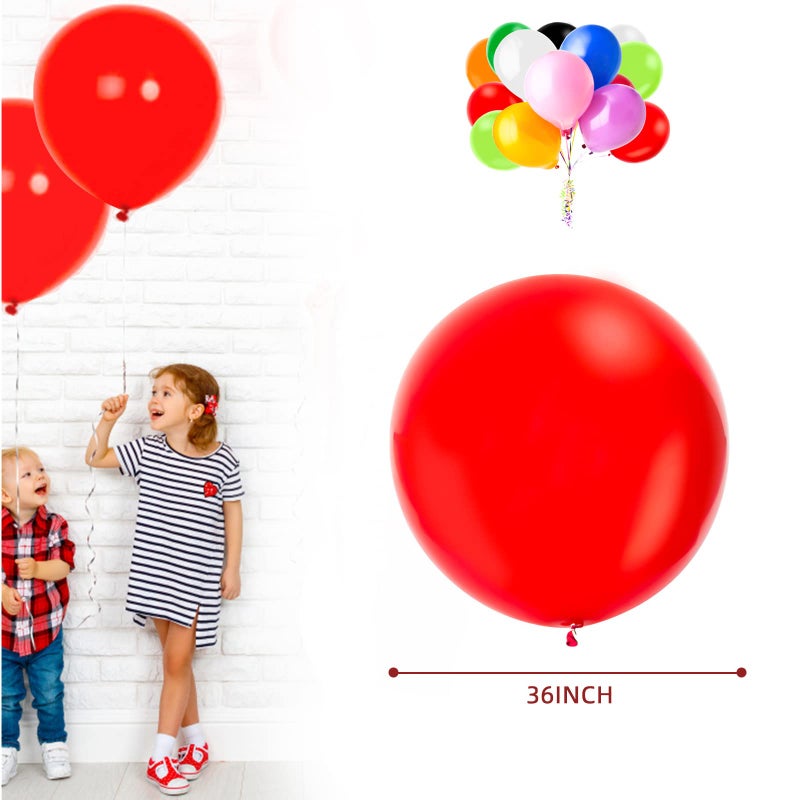 Koogel 15 PCS Large Latex Balloons, 36 Inch Big Assorted Color Balloons for Birthday Wedding Carnival Anniversary Party Decorations - Image 2