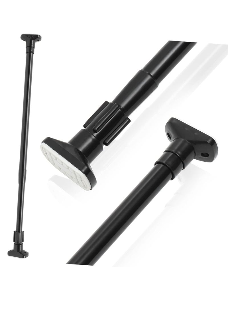 Excefore Extendable Clothes Rail, 70-120cm Stainless Steel Extendable Clothes Rail Pole - Hanging Rails for Clothes, Wardrobe, Shower, Kitchen, Windows Adjustable Shower Curtain Pole, 22mm Diameter (Black)  - Image 1