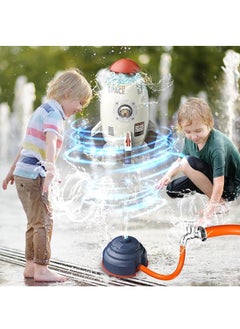 Generic Rocket Water Toys for Kids Sprinkler Outdoor Summer Rocket Water Sprinklers Toys Pump Spray Lawn Game Toys for Kids Holiday & Birthday Gift (White)  - Image 4
