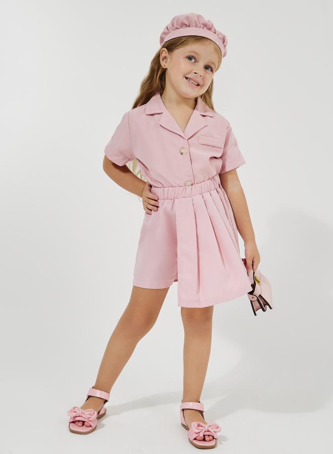Styli Pack of 3 - Notch Collar Shirt, Pleated Skorts & Cap - Image 1