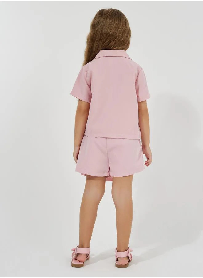 Styli Pack of 3 - Notch Collar Shirt, Pleated Skorts & Cap