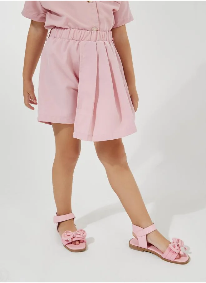 Styli Pack of 3 - Notch Collar Shirt, Pleated Skorts & Cap