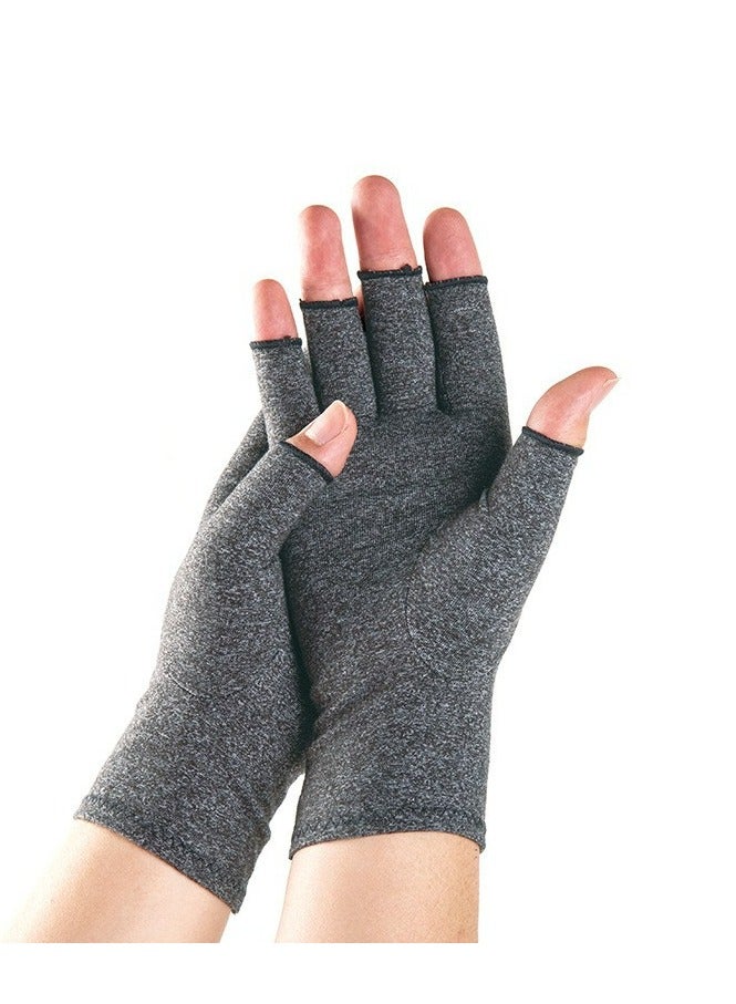 Arthritis Compression Gloves for Women & Men for Arthritis Hand Pain Relief, Half-Finger Cycling Gloves Compression Gloves(S) - Image 1