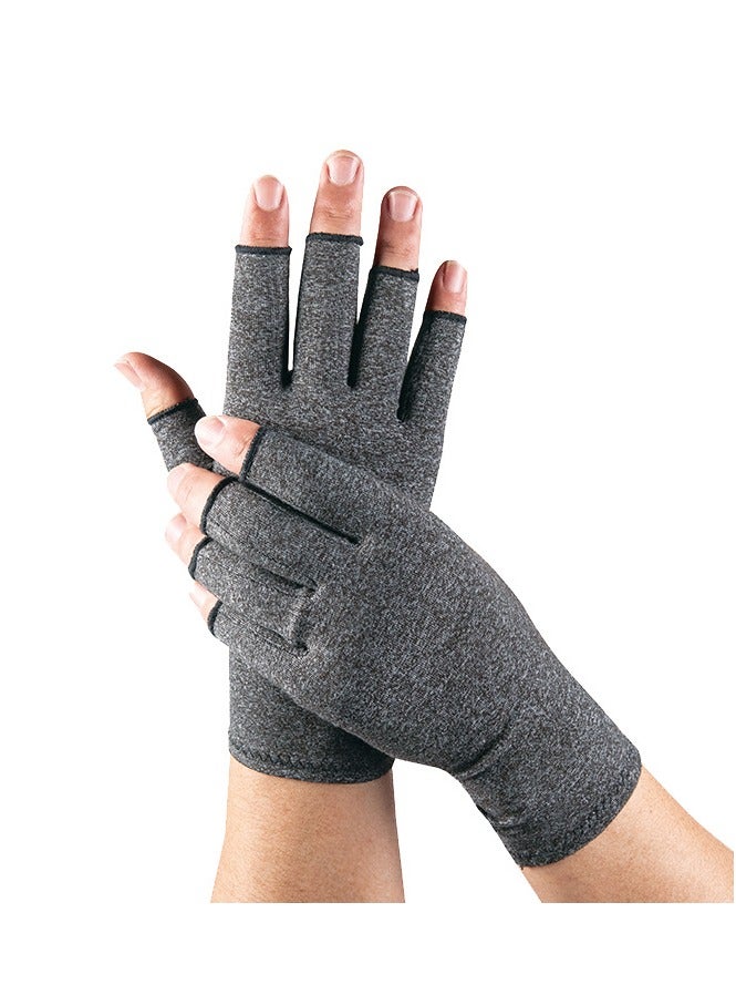 Arthritis Compression Gloves for Women & Men for Arthritis Hand Pain Relief, Half-Finger Cycling Gloves Compression Gloves(S) - Image 2